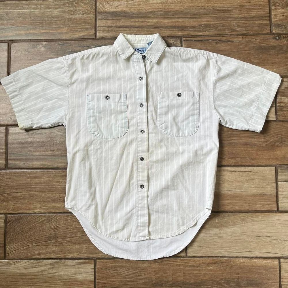 vintage striped button up shirt e441